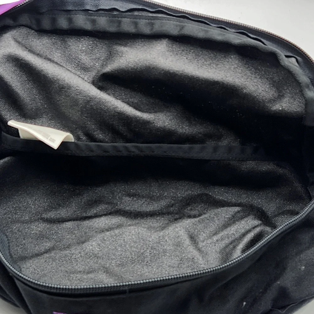 The North Face Sling Bag Black‎ Purple Logo Crossbody Utility Pack Vtg Y2K Style